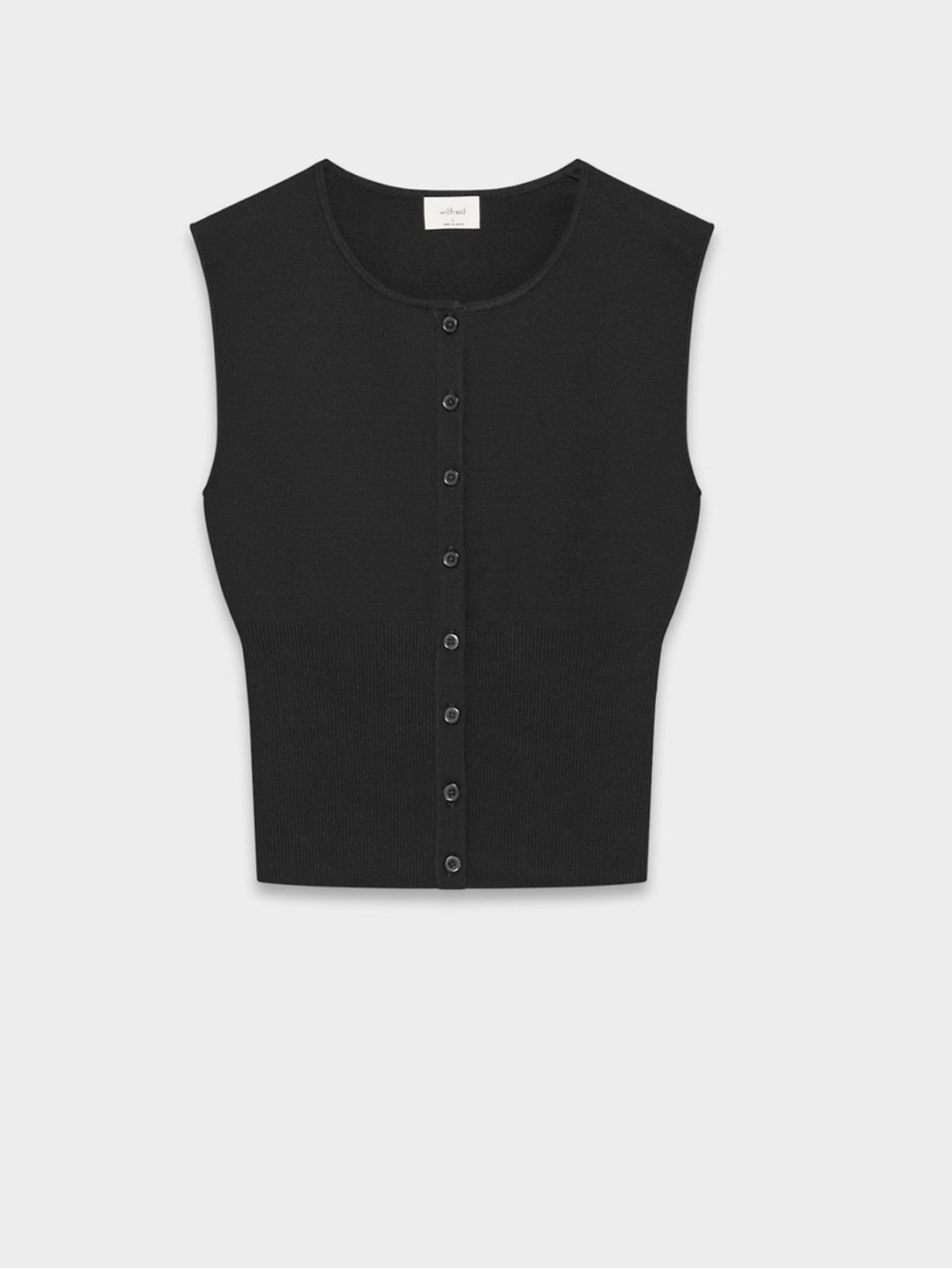 Aritzia Wilfred Golightly Sleeveless Cardigan Black Size S
